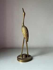 Vintage Brass Heron