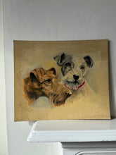 Load image into Gallery viewer, 1940s Terrier Painting on Board