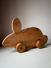 Load image into Gallery viewer, Vintage wooden push along rabbit