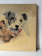 Load image into Gallery viewer, 1940s Terrier Painting on Board