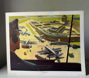 Original 1950s School Poster, ‘The Airport'