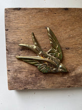 Load image into Gallery viewer, Vintage Brass Swallow Wall Plaque
