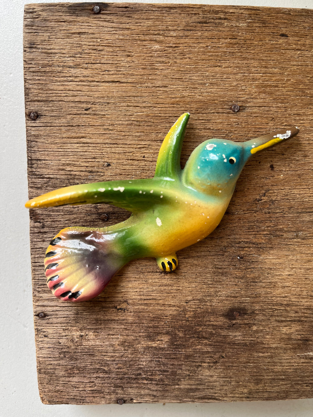 Vintage Humming Bird Wall Plaque