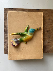 Vintage Humming Bird Wall Plaque