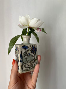 Vintage Folk Art Flower Vase
