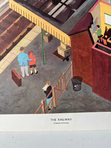 Original 1950s School Poster, ‘The Railway'