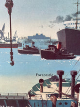 Load image into Gallery viewer, Original 1950s School Poster, ‘At the Dockyard&#39;