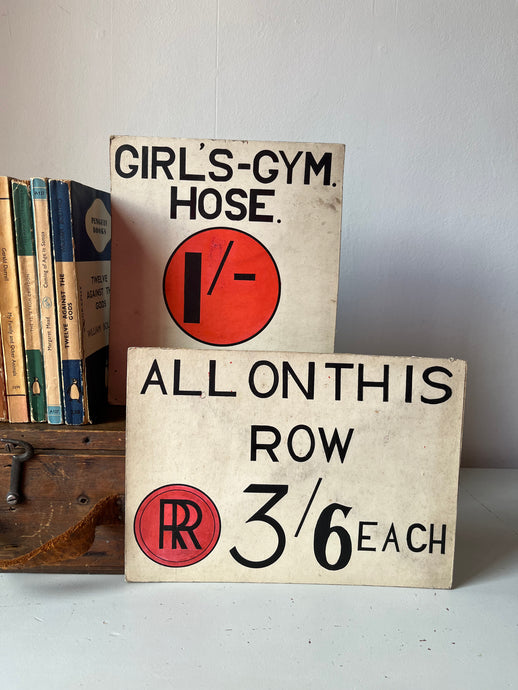 Vintage Shop sign, 'All On This Row'