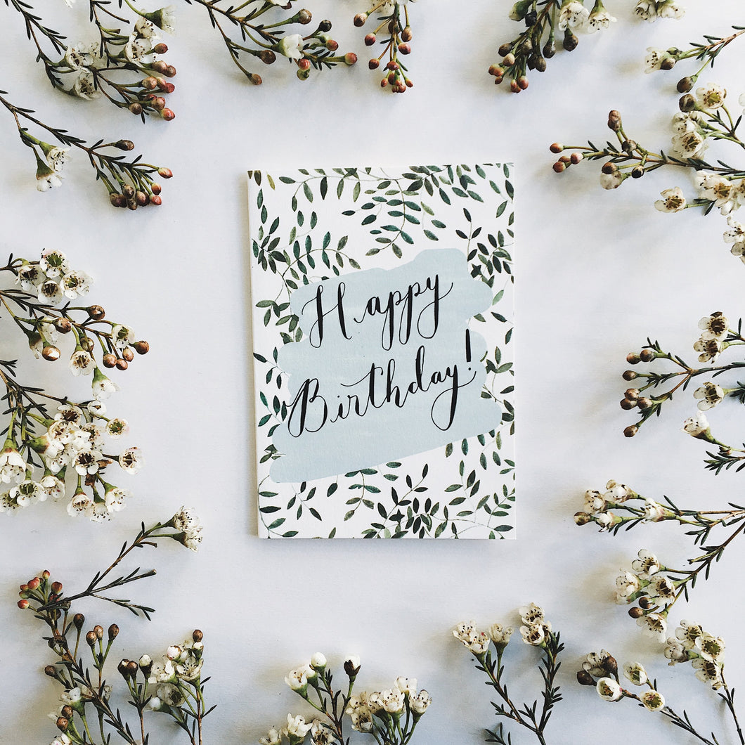 Happy Birthday Botanical Card