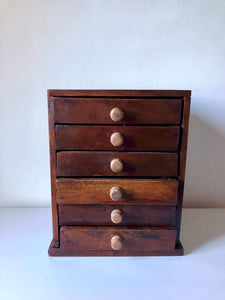 Vintage Watchmaker's Wooden Cabinet