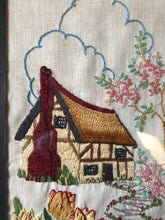 Load image into Gallery viewer, NEW - Vintage Framed Cottage Embroidery