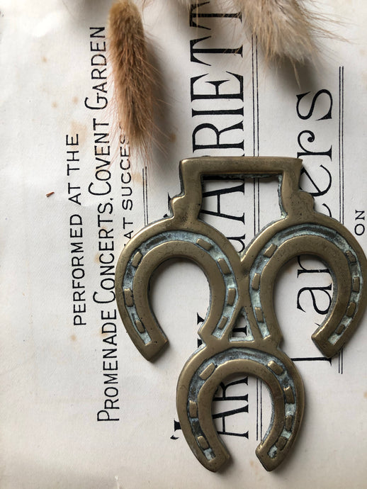 Vintage Horse Shoe Trio Brass