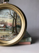 Load image into Gallery viewer, Vintage Oil Painting in Circular Frame