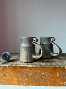 Pair of Vintage Studio Pottery Tea mugs
