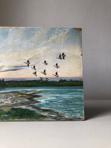 1950s Flying Geese Painting