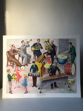 Load image into Gallery viewer, Original 1950s School Poster, ‘Brass and Percussion&#39;