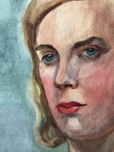 Original Watercolour Portrait, ‘Blonde’