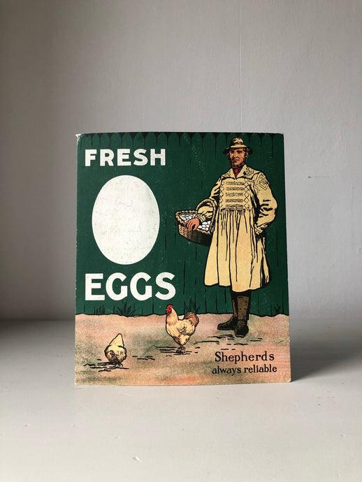 Original 'Fresh Eggs' Shop Display Sign