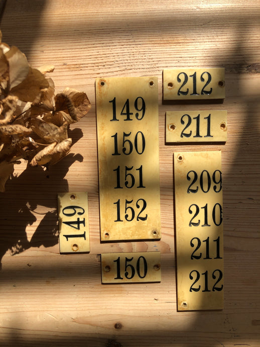 Vintage locker / seat numbers