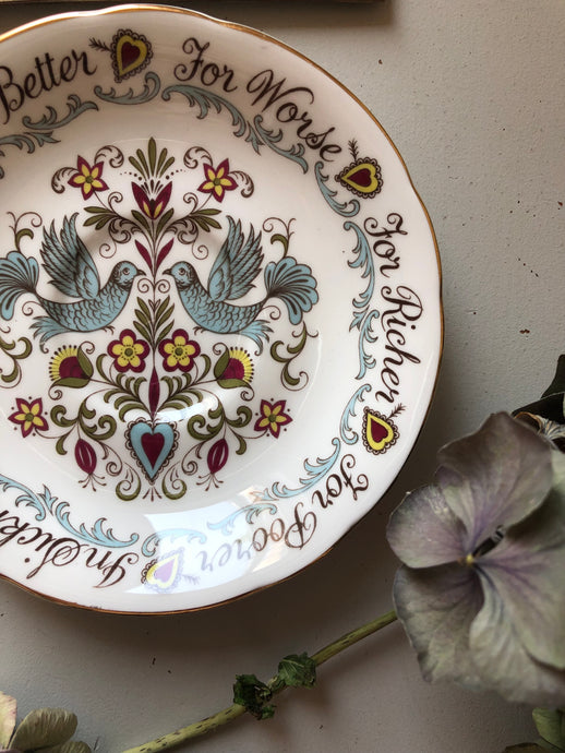 Vintage ‘For Better’ Decorative Saucer Plate