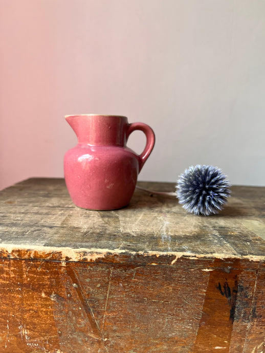 Vintage miniature pink pottery jug