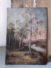 Load image into Gallery viewer, Antique Woodland Oil Painting on Board