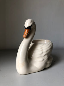 Medium Vintage Carlis Ware Swan Planter