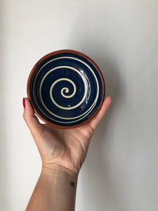Vintage Terracotta Swirl Bowl