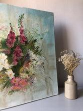 Load image into Gallery viewer, Vintage Foxglove Painting