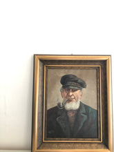 Load image into Gallery viewer, Framed Antique Oil on Canvas, Fisherman