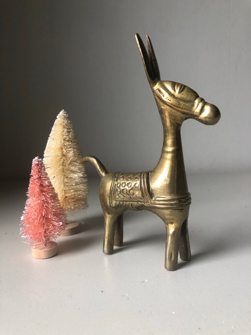 Vintage Brass Donkey