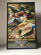 Load image into Gallery viewer, Vintage West Country Framed Railway Poster
