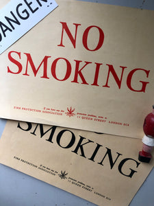 Vintage 'NO SMOKING' Poster