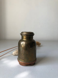 Antique Brass Bottle with Copper base