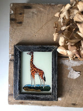 Load image into Gallery viewer, Antique Reverse Glass Painting, Giraffe