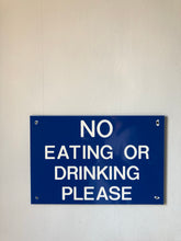 Load image into Gallery viewer, Vintage Bus ‘No Eating or Drinking’ sign
