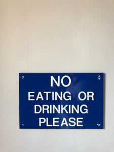 Vintage Bus ‘No Eating or Drinking’ sign