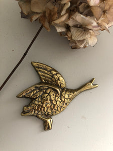 Vintage Brass Wall Duck