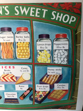 Load image into Gallery viewer, Original 1950s School Poster, ‘Mrs MacQueen&#39;s Sweet Shop&#39;