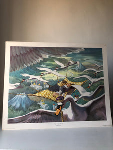 Original 1950s School Poster, ‘The Wild Swans’