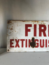 Load image into Gallery viewer, Old ‘Fire Extinguisher’ sign