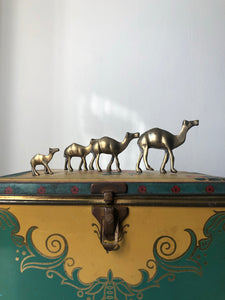 Set of Vintage Brass camels