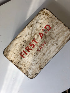 Vintage First Aid Metal Case