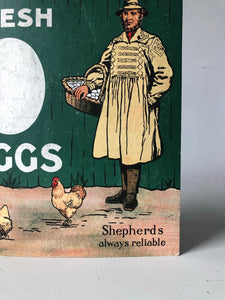 Original 'Fresh Eggs' Shop Display Sign