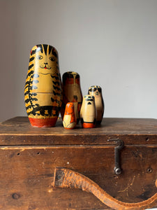 Set of Vintage Cat Nesting Dolls