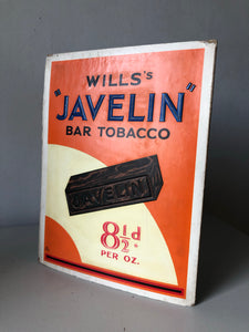 Vintage Tobacco Shop Display Card