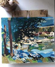 Load image into Gallery viewer, Vintage River Boat scene Painting