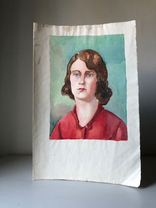Original Watercolour, ‘Girl in Red’