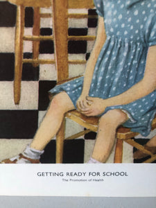 Original 1950s School Poster, ‘Getting Ready for School’