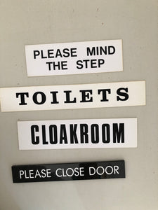 Vintage ‘Toilets’ sign